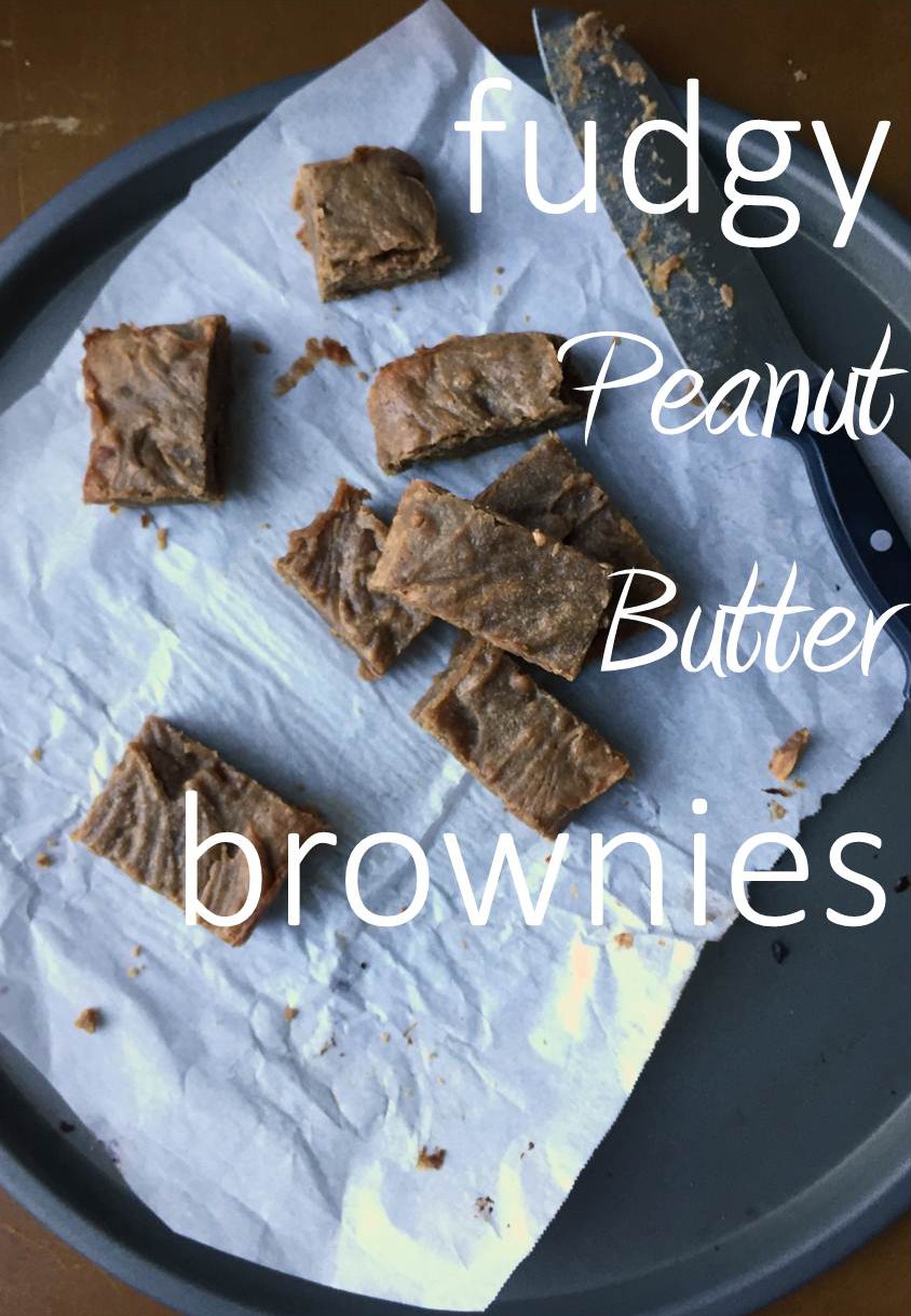 Gluten Free Fudgy Peanut Butter Brownies